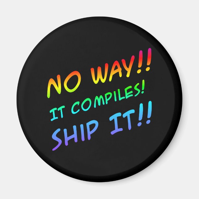 Imán Magnate de humor de programación (Frente)