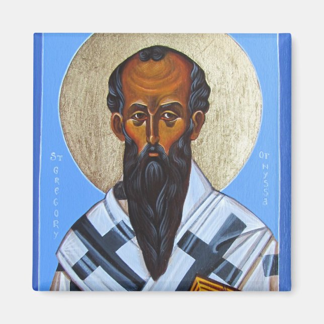 Imán Magnate de ícono ortodoxo de San Gregorio de Nyssa (Frente)