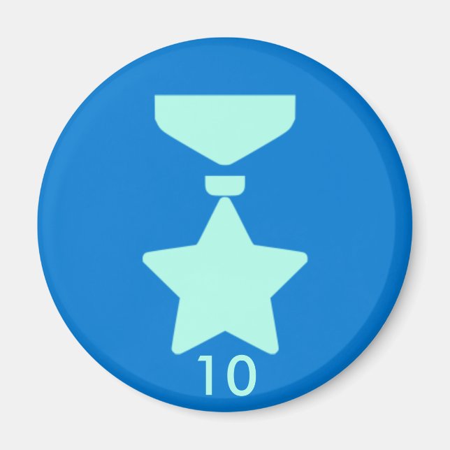 Imán Magnate de insignia - Medalla 10 (Frente)
