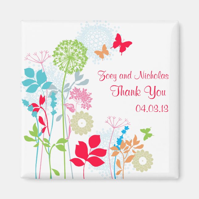 Imán Magnate de jardín colorido (Frente)