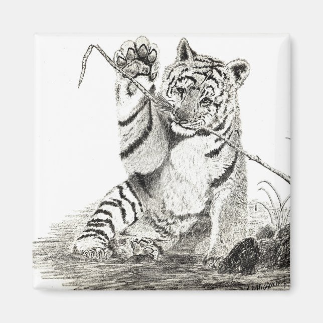 Imán Magnate de juego de la copa de tigre (Frente)