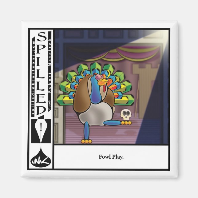 Imán Magnate de juego sucio de 2.25" con tinta derramad (Frente)