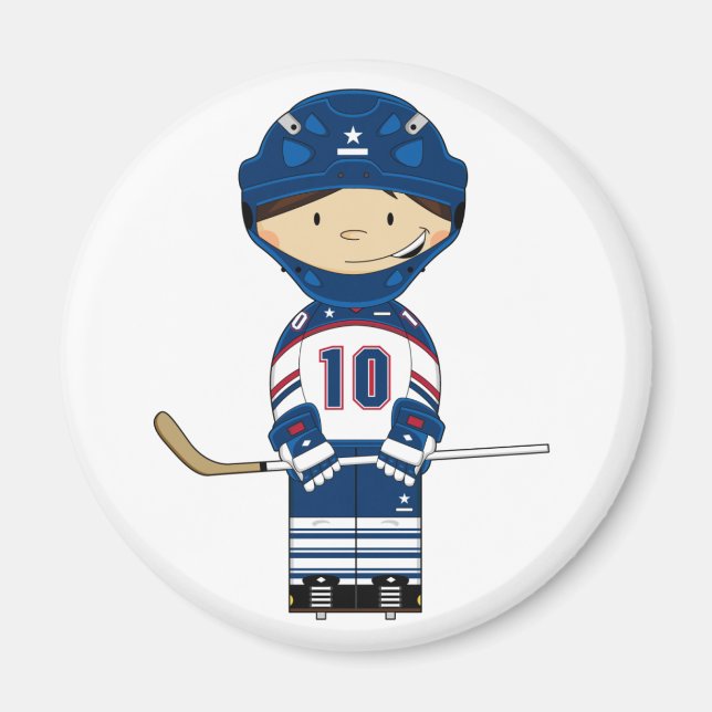 Imán Magnate de jugador de hockey (Frente)