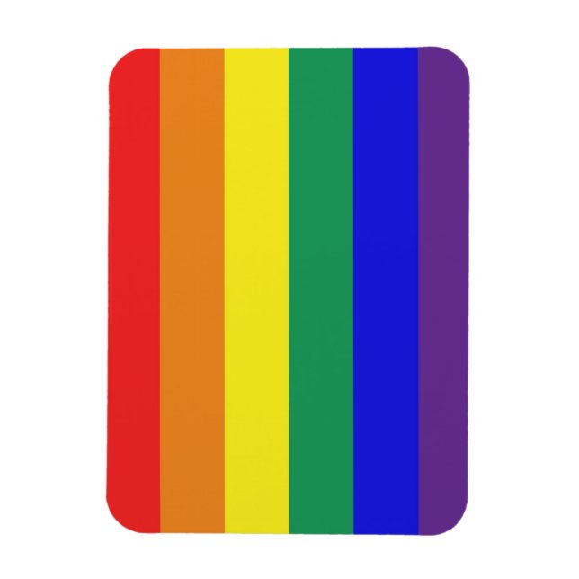 Imán Magnate de la bandera arcoiris LGBT (Vertical)