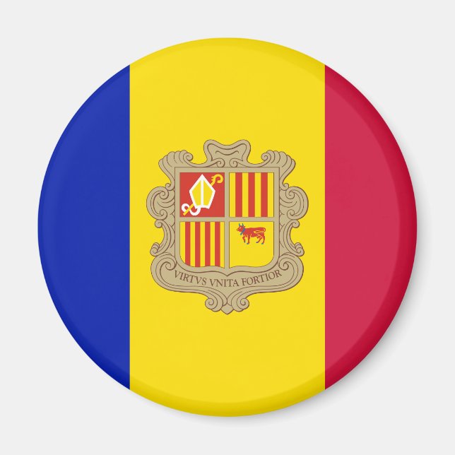 Imán Magnate de la bandera de Andorra (Frente)