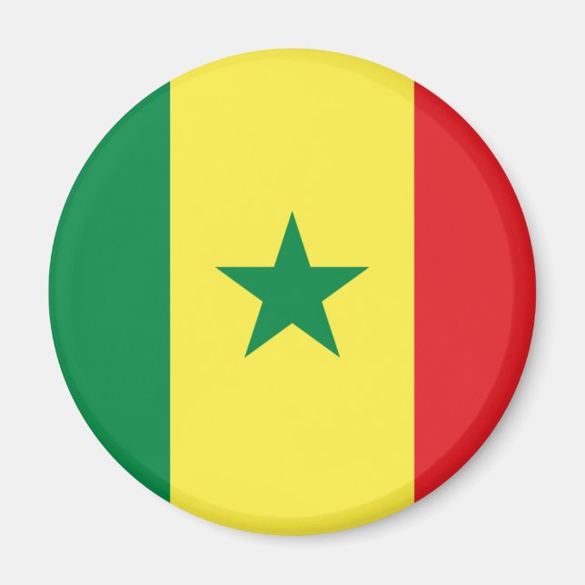 Imán Magnate de la bandera de Senegal (Frente)