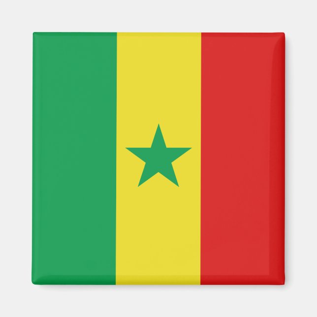 Imán Magnate de la bandera de Senegal (Frente)