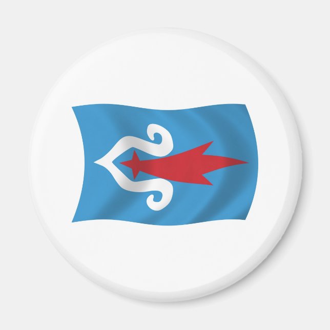 Imán Magnate de la bandera del pueblo ainu (Frente)