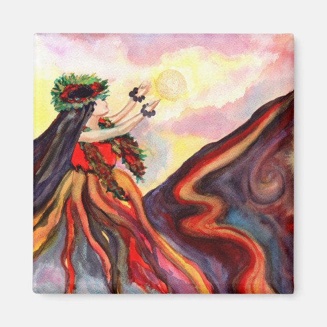 Imán Magnate de la diosa hawaiana para el pele (Frente)