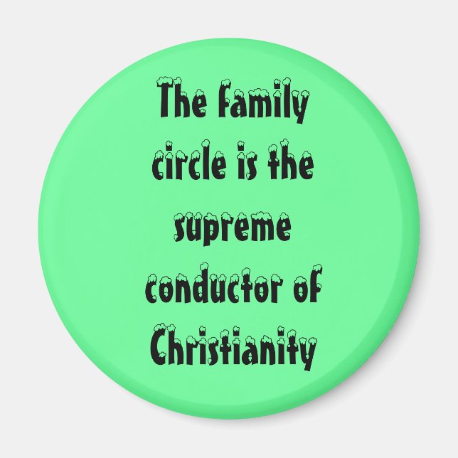 Imán Magnate de la familia cristiana (Frente)