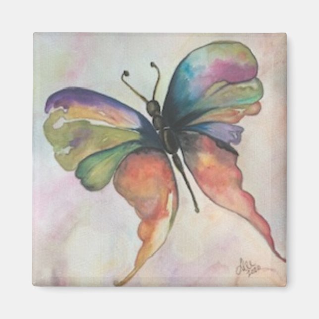 Imán Magnate de la felicidad de la mariposa (Frente)