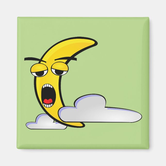 Imán Magnate de la luna amarilla dorada (Frente)