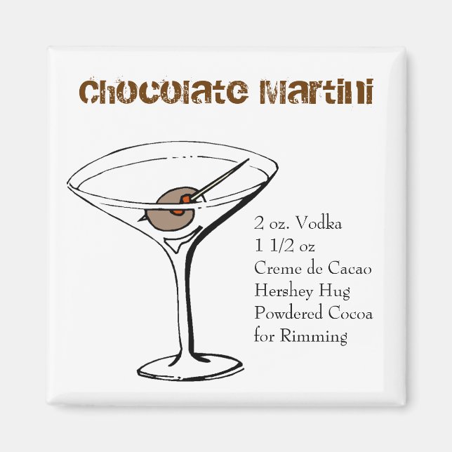 Imán Magnate de la receta de Martini de chocolate (Frente)