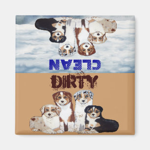 Imán Magnate de lavavajillas de cachorro de pastor aust