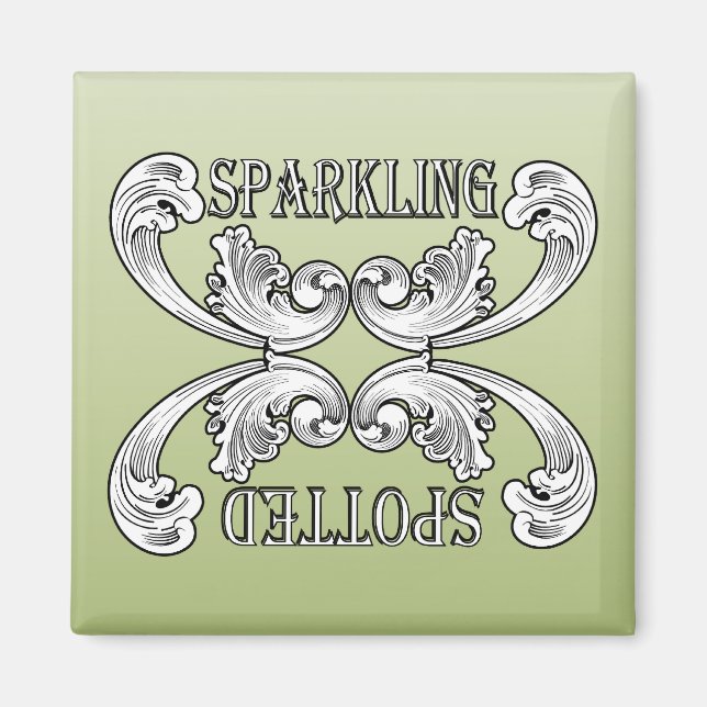 Imán Magnate de lavavajillas verde para platos limpios  (Frente)