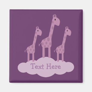 Imán Magnate de lilas y jirafas puras