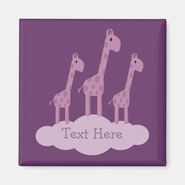 Imán Magnate de lilas y jirafas puras (Frente)