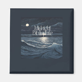 Imán Magnate de logotipo bibliofilia de medianoche