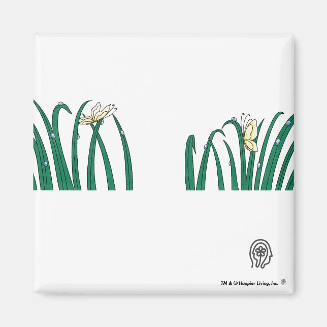 Imán Magnate de Logotipo Happier Living (Frente)