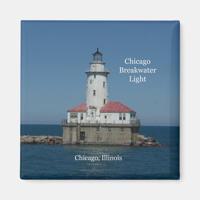 Imán Magnate de luz de rompeolas de Chicago (Frente)