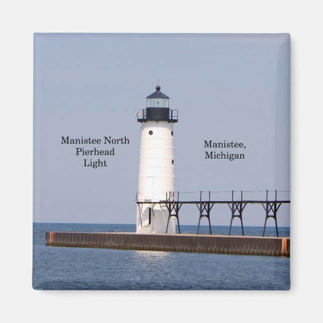Imán Magnate de luz Manistee North Pierhead (Frente)