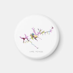 Imán Magnate de mapas de silueta Minimalista del lago P