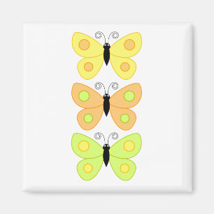 Imán Magnate de mariposa colorida