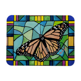 Imán Magnate de mariposa de vidrio manchado