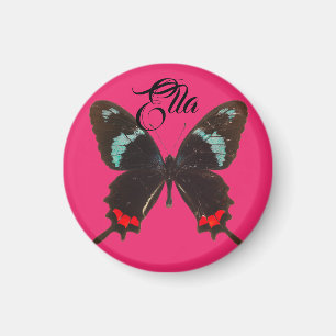Imán Magnate de mariposa negra y roja