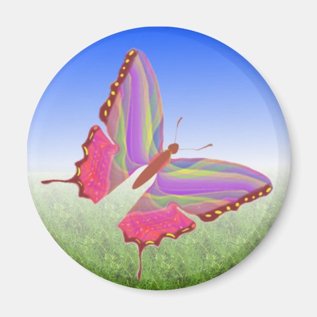 Imán Magnate de mariposa único (Frente)