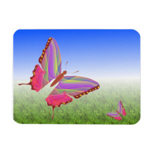 Imán Magnate de mariposas abstractas premium