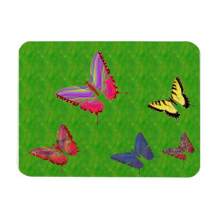 Imán Magnate de mariposas abstractas premium