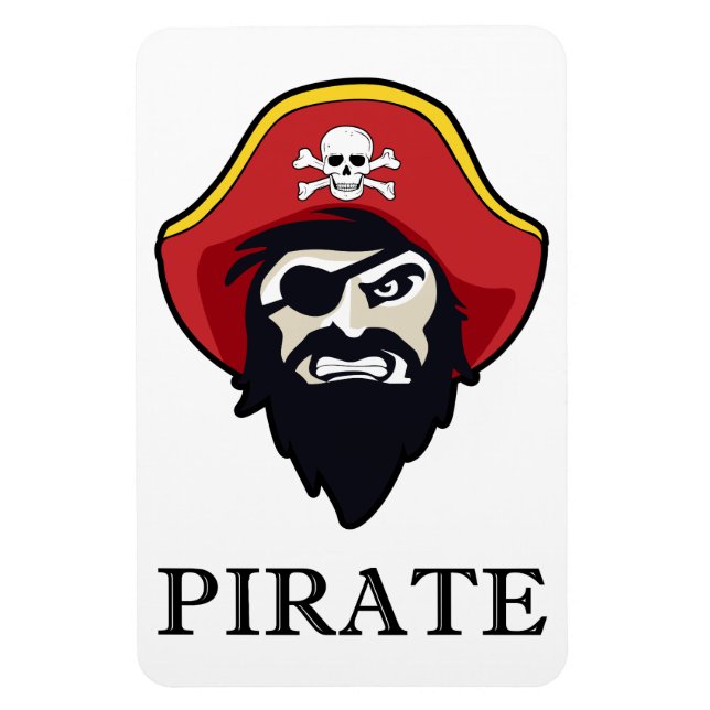 Imán Magnate de mascota pirata (Vertical)