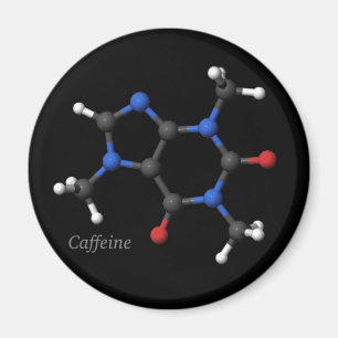 Imán Magnate de modelo molecular de cafeína 3D
