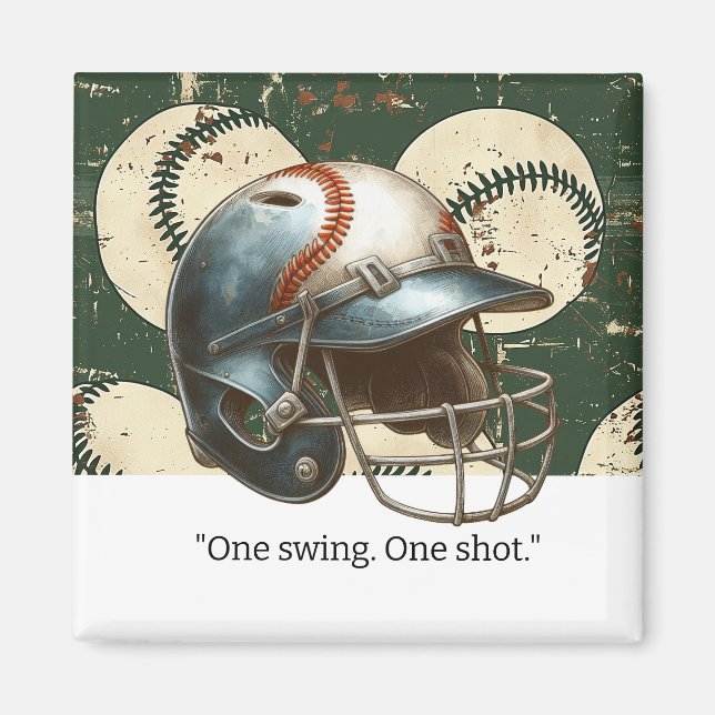 Imán Magnate de motivación para jugador de béisbol (Frente)