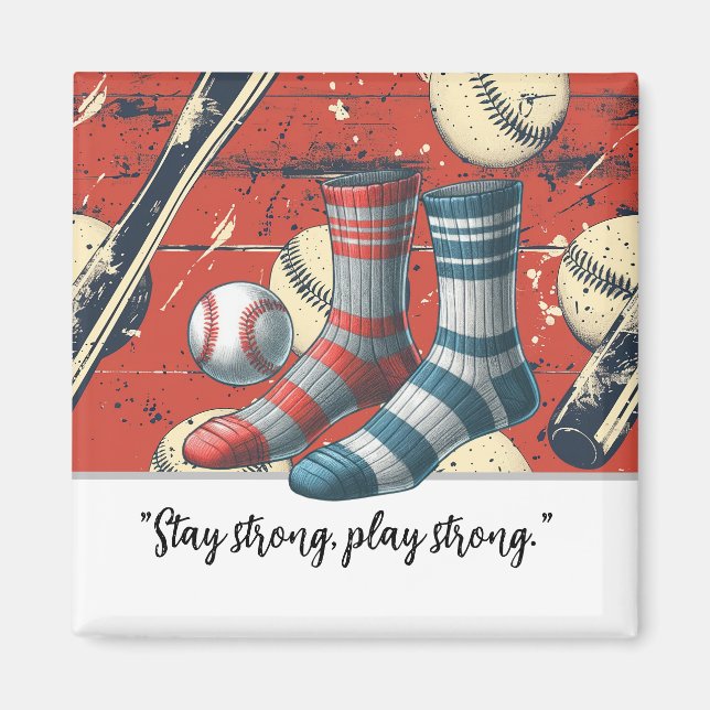 Imán "Magnate de motivación para jugador de béisbol (Frente)