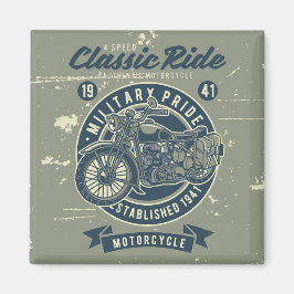 Imán Magnate de motocicleta militar Vintage