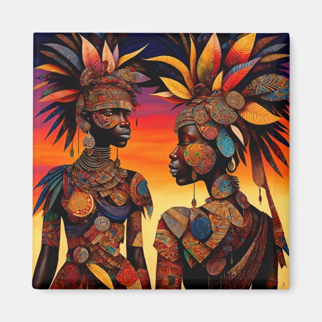 Imán Magnate de mujeres africanas (Frente)