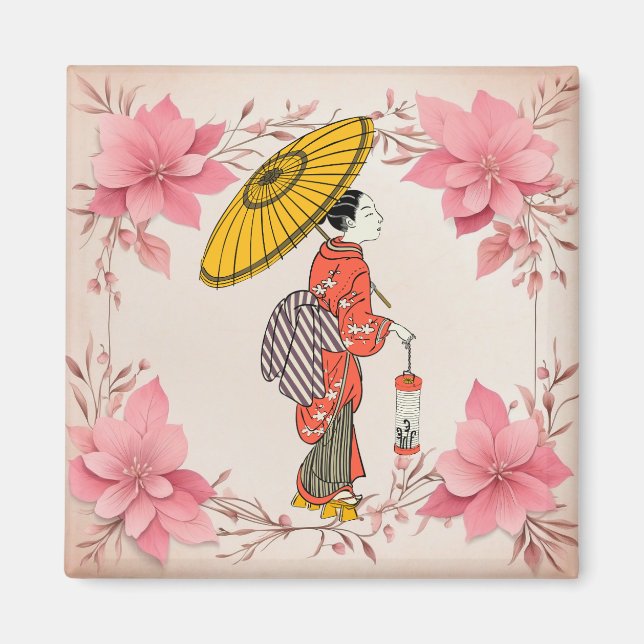 Imán Magnate de mujeres asiáticas (Frente)