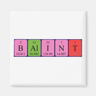 Imán Magnate de nombres de tabla periódica de Bálint
