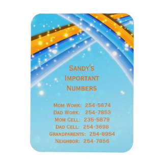 Imán Magnate de números de teléfono azul importante