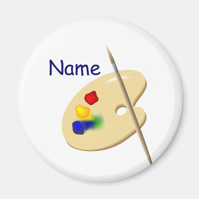 Imán Magnate de paleta de artista de color (Frente)