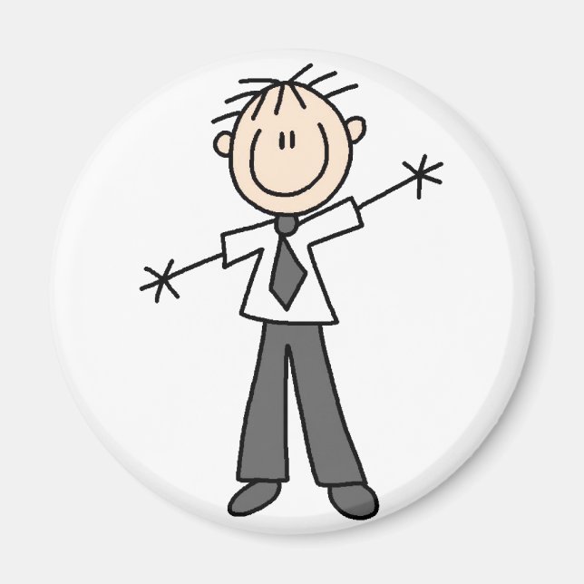 Imán Magnate de papa de la figura del stick (Frente)