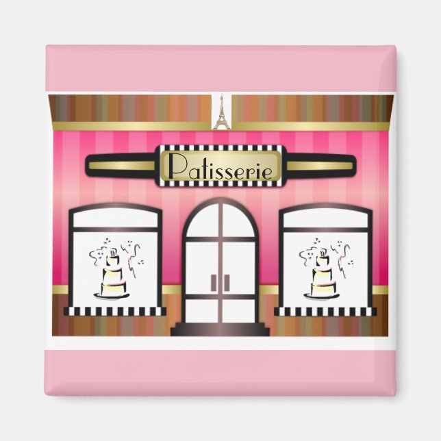 Imán Magnate de pastelería francesa (Frente)