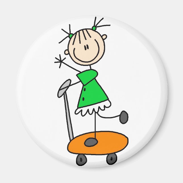 Imán Magnate de patinaje para niñas (Frente)