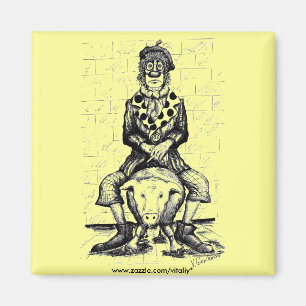 Imán Magnate de payaso triste