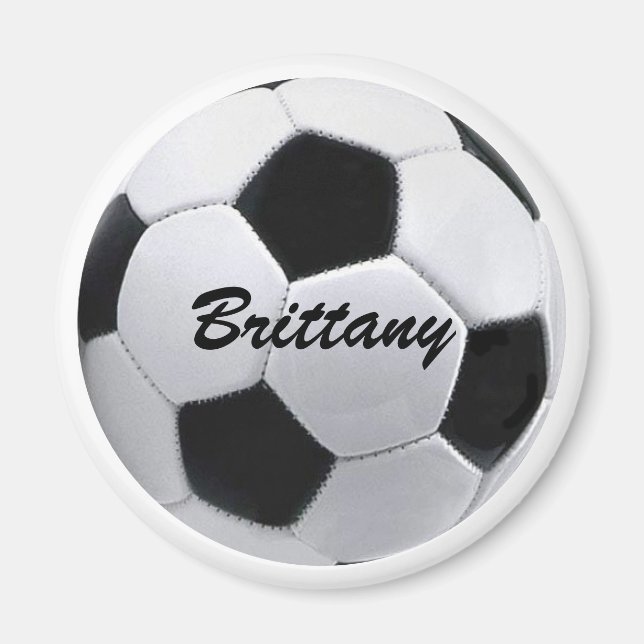 Imán Magnate de pelota de fútbol personalizado (Frente)