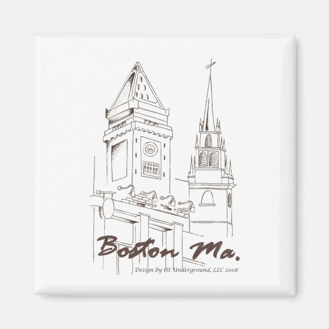 Imán Magnate de perfiles de Boston (Frente)