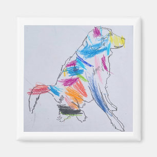 Imán Magnate de Perro Arcoiris