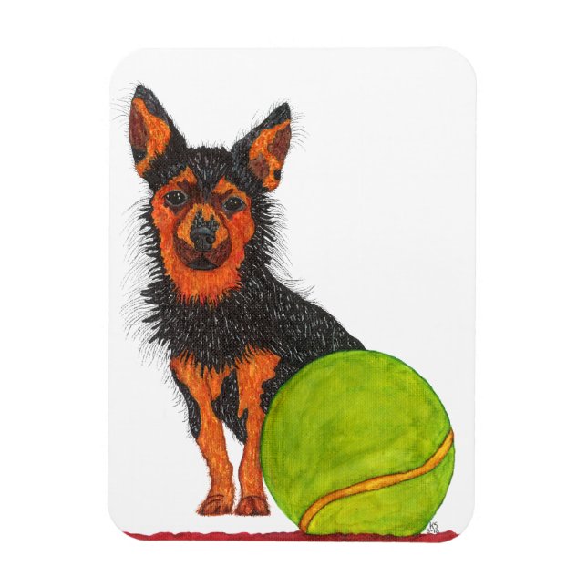 Imán Magnate de Perro Chorkie lindo y adorable 3"x4" (Vertical)